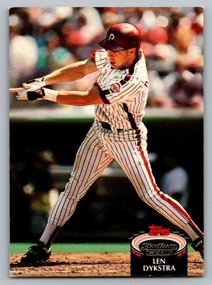 1992 Stadium Club #470 Len Dykstra Philadelphia Phillies Free S&H - Image 1 of 2