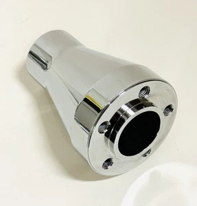 PM BILLET REAR WHEEL CHROME HUB EXTENSION SIDE DRIVE 6" FOR CUSTOM HARLEY - Picture 1 of 5