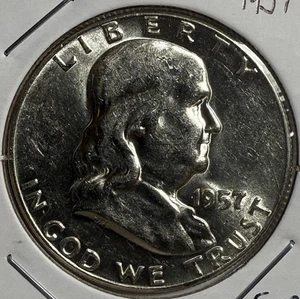 1957-P Franklin Silber Half Dollar - Stempelglanz - Kostenloser Versand USA - (5-12) - Bild 1 von 3