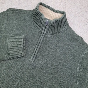 Eddie Bauer Pullover Herren LT Large Tall Grün Pulli Mock Neck Outdoor Strick - Bild 1 von 10