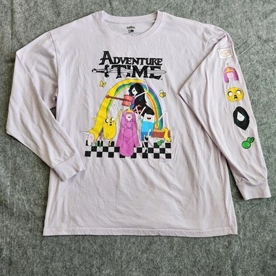 Cartoon Network Adventure Time Sweater Unisex XL Pink Lilac Y2K Flinn Marceline - Image 1 of 4