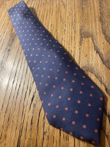 Corbata de seda Christian Dior vintage usada en excelente estado para hombre EE. UU. pequeña floral foulard satinado - Imagen 1 de 8