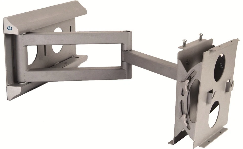 BT8003 SILVER HEAVY DUTY TO 70KG 32-60" FLAT SCREEN DUAL ARM WALL MOUNT - Image 1 of 1