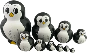 Cute Lovely Mini Animal Nesting Dolls Matryoshka Doll Russian Doll Set 10 Pieces - Picture 1 of 12