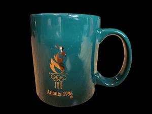 Vintage 1996 100th Olympic Games Atlanta Coffee Mug Cup Summer Olympics Green  - Picture 1 of 3