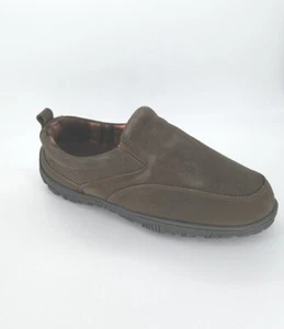 5511 Clarks Mens Suede Closed Back Slippers Dark Brown Size 11M US - Picture 1 of 10