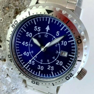 Mod Seiko SRPC FLASCHENKAPPE Pilot BLAU Puck Flieger Nav B-Uhr Beobachter Glocke Thunfisch - Bild 1 von 12