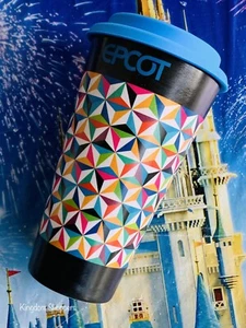 2021 Disney Parks Epcot Spaceship Earth Collection Rainbow Tumbler Mug Cup - Picture 1 of 2