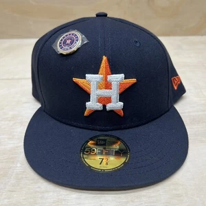NEW 7 7/8 Houston Astros New Era Pin 59FIFTY Fitted Hat Navy Blue - Picture 1 of 7
