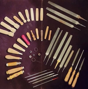 New Vintage 26 Chisel/File Handels & 17 Files Heller, Nicholson, Simonds & Etc - Picture 1 of 19