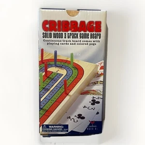 Juego de mesa de juego de 3 pistas de madera maciza Cribbage - Cardenal - Completo - Imagen 1 de 3