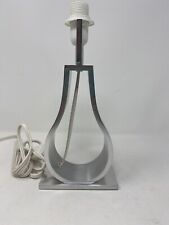 IKEA Klabb Table Lamp Silver Nickel Pear Shaped Modern Sleek Style NO Shade