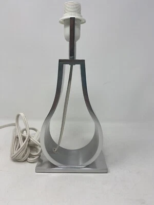 IKEA Klabb Table Lamp Silver Nickel Pear Shaped Modern Sleek Style NO Shade - Image 1 of 4