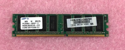 1 X 512MB SAMSUNG PC-3200 DDR-400 NON-ECC MEMORY RAM M368L6523CUS-CCC - Image 1 of 2