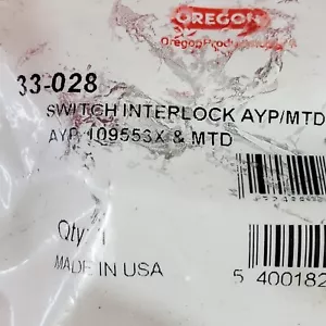 Oregon 33-028 Switch Interlock for AYP 109553X & MTD - Picture 1 of 5