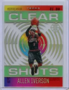 2020-21 Panini Illusions Clear Shots Emerald #15 Allen Iverson - Picture 1 of 1