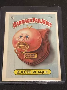 ZACH PLAQUE 1985 Garbage Pail Kids Series 2 #75b Vintage Glossy - Picture 1 of 2