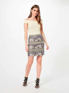 BNWT Miss Selfridge Tropical Tube Skirt 10 UK Back Zip - Picture 1 of 5