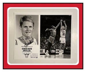 Raro Steve Kerr 1995 Chicago Bulls Vintage Autografiado Firmado 8x10 Brillante Promoción - Imagen 1 de 16