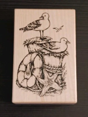 Carimbo de borracha Seagulls Ocean Dock PSX G-2891 barco de praia náutico pesca - Imagem 1 de 4