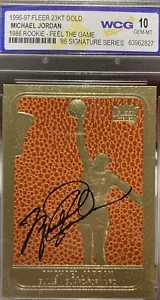 97 Fleer 23 Karat Gold ๐๐ Michael Jordan feel of game - Picture 1 of 4