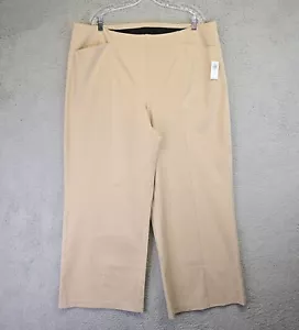 Old Navy Pixie Wide Leg Pants Women’s Plus Size 2X Khaki Brown Elastic Waist - Picture 1 of 17