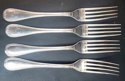 Tenedor de cena Christofle MALMAISON plateado 8 1/8" (6) vendido cada tenedor Foto 1 de 4