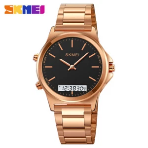 30m Watch Simple Fashion Waterproof Digital Stainless steel SKMEI 2120 Chrono - Picture 1 of 18