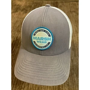 Marsh Wear Trucker Hat Ride The Tide Patch Gray White Mesh Back - Picture 1 of 3