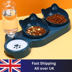 3 in1 Feeder Food Water Dispenser Bowl Automatic Dog Cat Bottle Pet Self Feeding - Picture 1 of 15