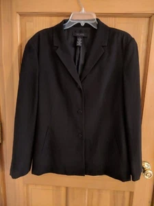 The Limited L Blazer Jacke Stretch gefüttert TASCHEN schwarz 3 Knopf Karriere Arbeit B2 - Bild 1 von 12