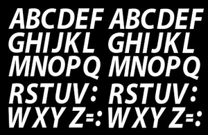 A-Z Letters Reflective White Sticker Vinyl Decals  1" - 12" Set Of 2 (610-R) - Picture 1 of 6