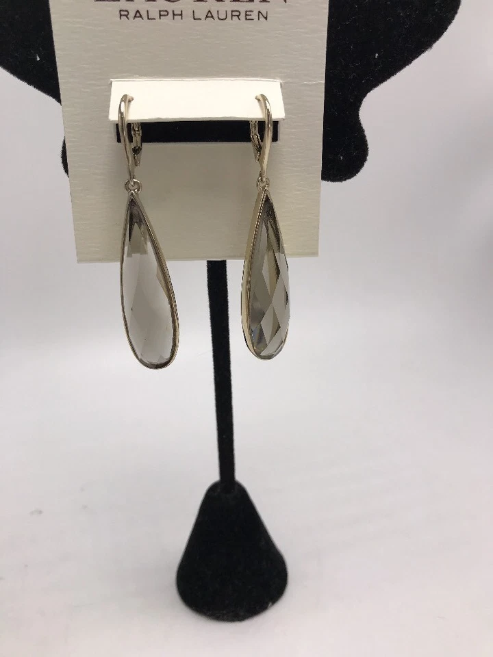 $45 Lauren Ralph Lauren Tono Dorado Color Piedra Pendientes Colgantes L38 Foto 1 de 4