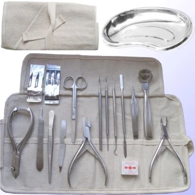 A1-ROSTFREI Fußpflegeausbildung Instrumente Set im Etui Nr. AF-104.35