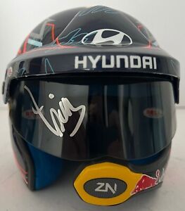 Thierry Neuville Hand Signed 1/2 Scale Helmet Hyundai 2022 Rally Autograph