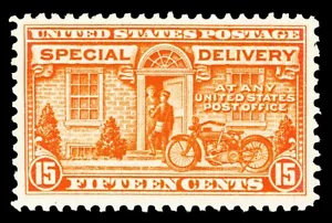 Scott E13 1925 15c Special Delivery Flat Plate Issue Mint VF OG LH Cat $40 - Picture 1 of 1