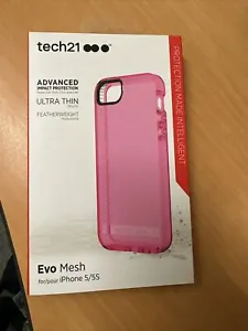Tech21 Case For iPhone 5 / 5S / SE Evo Mesh Impact Protection Cover - Pink/white - Picture 1 of 3