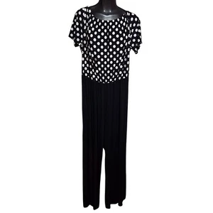 Perfectly Priscilla Jumpsuit Damen 1XL schwarz weiß gepunktet Polyester Elasthan - Bild 1 von 9