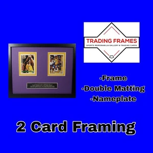 Custom Framing - 2 RAW Trading Card Sports Display 8.5x11 Frame Plaque Nameplate - Picture 1 of 7