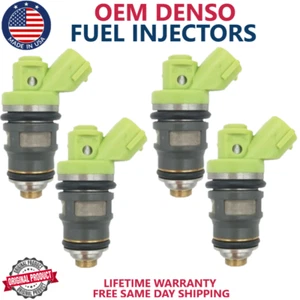 x4 GENUINE DENSO Fuel Injectors For 1989-1995 Toyota 4Runner 2.4L I4 23250-75060 - Picture 1 of 4