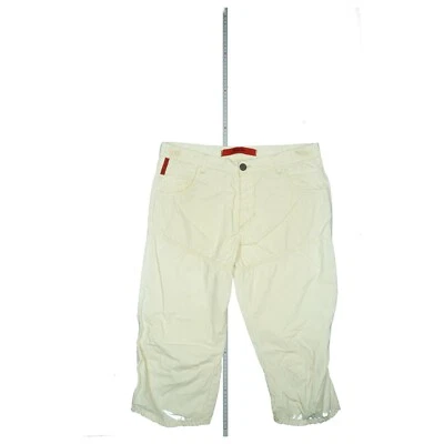 Signum Hombre Bermudas Pantalón Corto Verano Cargo W34 L Beige Crema Fino Top - Imagen 1 de 4