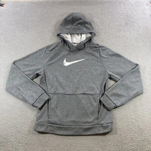 nike therma fit hoodie youth Boys XL Gray Swoosh Center Logo - Picture 1 of 20