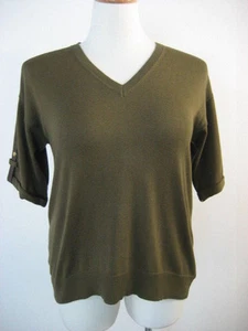 Suéter Top Michael Kors Elástico Mangas Cortas Crochet Hi Lo Plus 1X Nuevo con Etiquetas $110 - Imagen 1 de 7