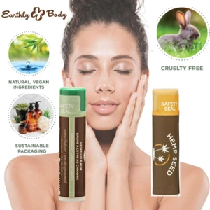 LIP BALM EARTLHY BODY HEMP SEED MOISTURIZING LIPS CHOOSE A SCENT - Picture 1 of 8