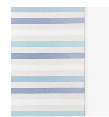 NWT The Company Store Hammam Blue Stripe Cotton Beach Towel 39x68 $54 - Image 1 of 4