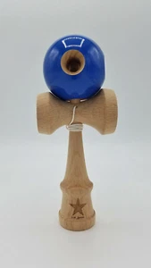 NEW 7" Super Kendama 2.25" Blue Ball w/ Extra Holes Japanese Skill Toy Beechwood - Picture 1 of 11