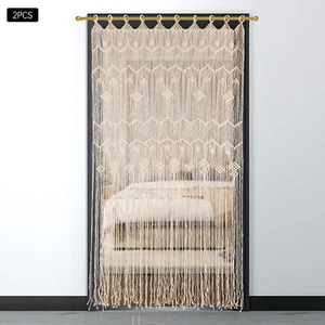200x85cm Large Macrame Curtain Door String Curtain Wall Hanging Window Curtain - Picture 1 of 10