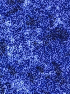 Vintage Blue & White Leaves Soft Look Cotton Print Fabric 1 Yard + 31” x 44 NEW - Picture 1 of 2