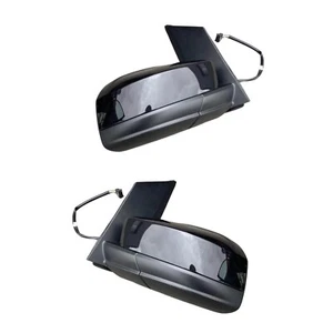 VW CADDY MIRRORS MK3/MK4 UPGRADE PAIR ELECTRIC HEATED PAINTED C9X BLACK PEARL - Picture 1 of 4