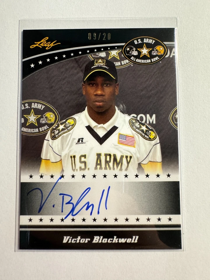 K139,252 - 2011 Leaf Army AA Bowl Tour Auto Black #TAVB1 Victor Blackwell #/20 - Image 1 of 1